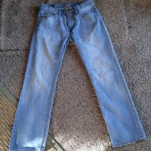 Light wash blue jeans